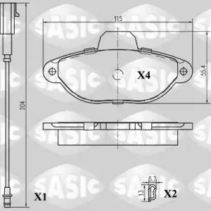 Remblokset Sasic 6216011 Plaats Bestelling