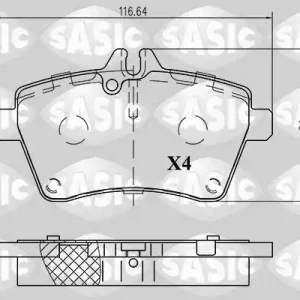 Gereduceerde Prijs Remblokset Sasic 6216020