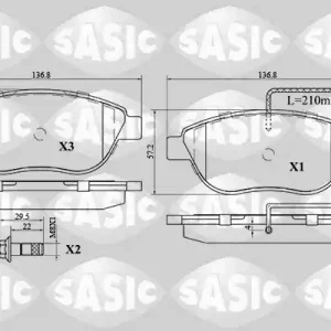 Remblokset Sasic 6216030 Direct Verzonden