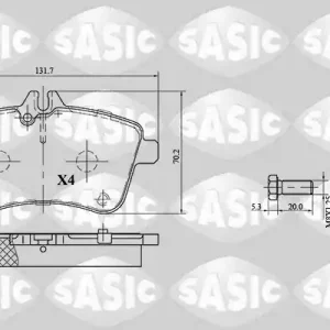 Remblokset Sasic 6216034 Seizoensaanbieding