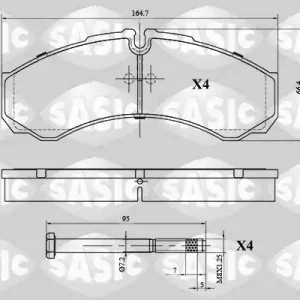 Remblokset Sasic 6216041 Groothandel