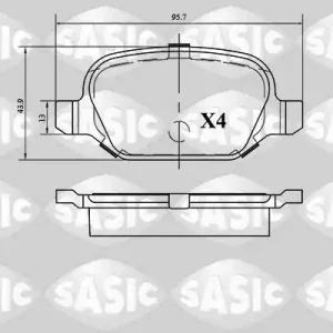 Superprijs Remblokset Sasic 6216043
