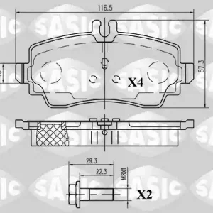 Remblokset Sasic 6216044 Nieuw Model