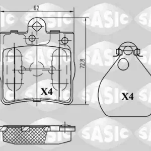 Remblokset Sasic 6216048 Alleen Vandaag