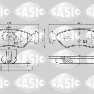 Beste Prijs Remblokset Sasic 6216049