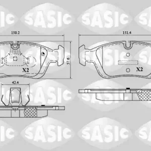 Remblokset Sasic 6216052 Gratis Retour