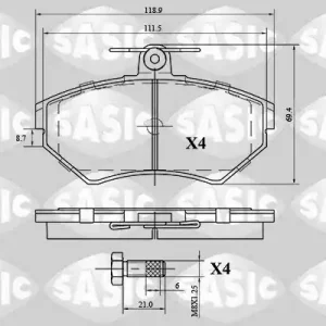 In De Mode Remblokset Sasic 6216057