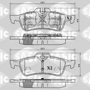 Express Levering Remblokset Sasic 6216061