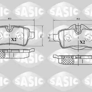 Actieprijs Remblokset Sasic 6216062