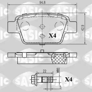 Remblokset Sasic 6216065 Gereduceerde Prijs