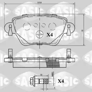 Remblokset Sasic 6216069 Goedkoop