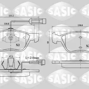 Remblokset Sasic 6216072 Flitsaanbieding
