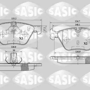 Remblokset Sasic 6216080 Luxe