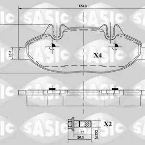 Laatste Versie Remblokset Sasic 6216081