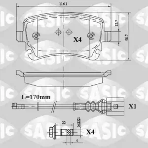 Remblokset Sasic 6216088 Ambachtelijk