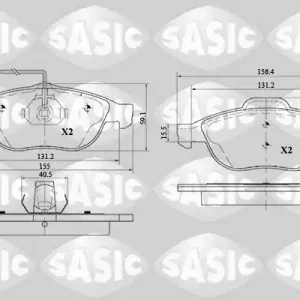 Seizoensaanbieding Remblokset Sasic 6216089