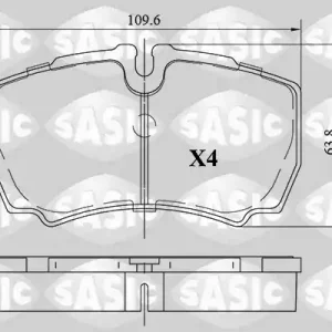 Remblokset Sasic 6216090 Bulkbestelling