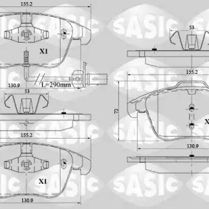 Betrouwbaar Remblokset Sasic 6216092