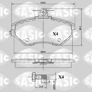 Remblokset Sasic 6216101 Betrouwbaar