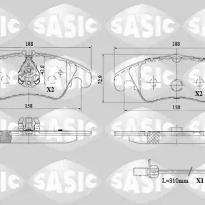 Remblokset Sasic 6216103 Koopje