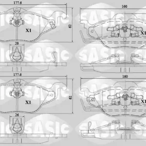 Remblokset Sasic 6216120 Express Levering