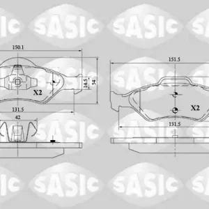 Lage Kosten Remblokset Sasic 6216121