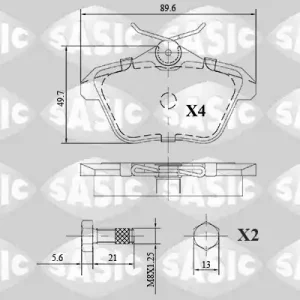Remblokset Sasic 6216128 Luxe
