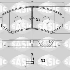 Remblokset Sasic 6216138 Ambachtelijk