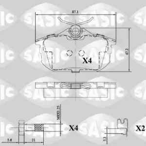Remblokset Sasic 6216139 In De Mode