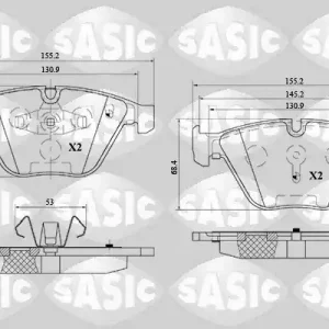 Betaalbaar Remblokset Sasic 6216148