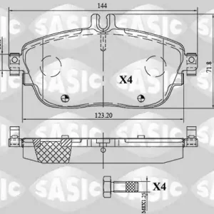 Remblokset Sasic 6216158 Gratis Verzending