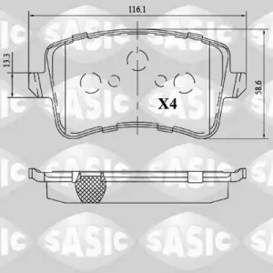 Fabrieksprijs Remblokset Sasic 6216159