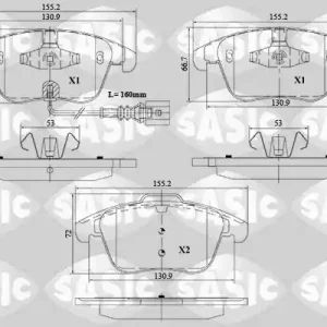 Remblokset Sasic 6216162 Origineel