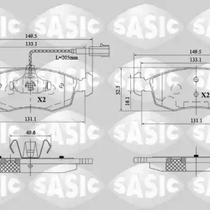 Lage Kosten Remblokset Sasic 6216171