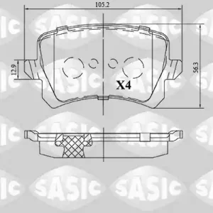 Veilige Betaling Remblokset Sasic 6216172