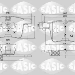 Ambachtelijk Remblokset Sasic 6216173