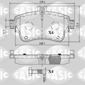 Remblokset Sasic 6216175 Lage Kosten