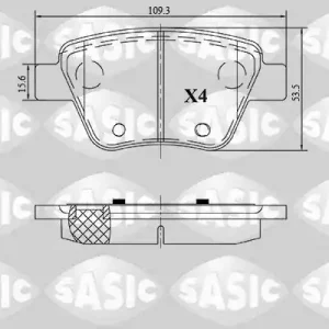 Direct Beschikbaar Remblokset Sasic 6216187