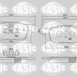 Remblokset Sasic 6216210 Dagaanbieding