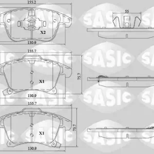Remblokset Sasic 6216212 Wereldwijde Verzending