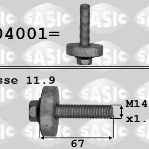 Krukaspoelie bout Sasic 8704001 Garantie Inbegrepen