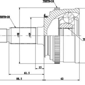 Homokineet reparatieset Herth+Buss Jakoparts J2824136 Budget