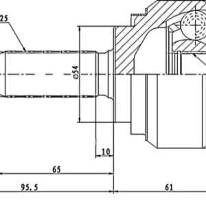 Homokineet reparatieset Herth+Buss Jakoparts J2825004 Voordeelprijs