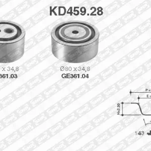 Betaalbaar Distributieriem kit SNR KD459.28