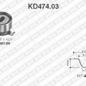 Distributieriem kit SNR KD474.03 Hoge Kwaliteit